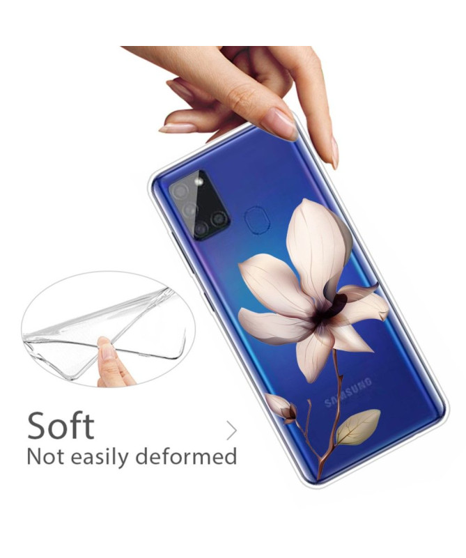 Coque Samsung Galaxy A21s fleur sauvage