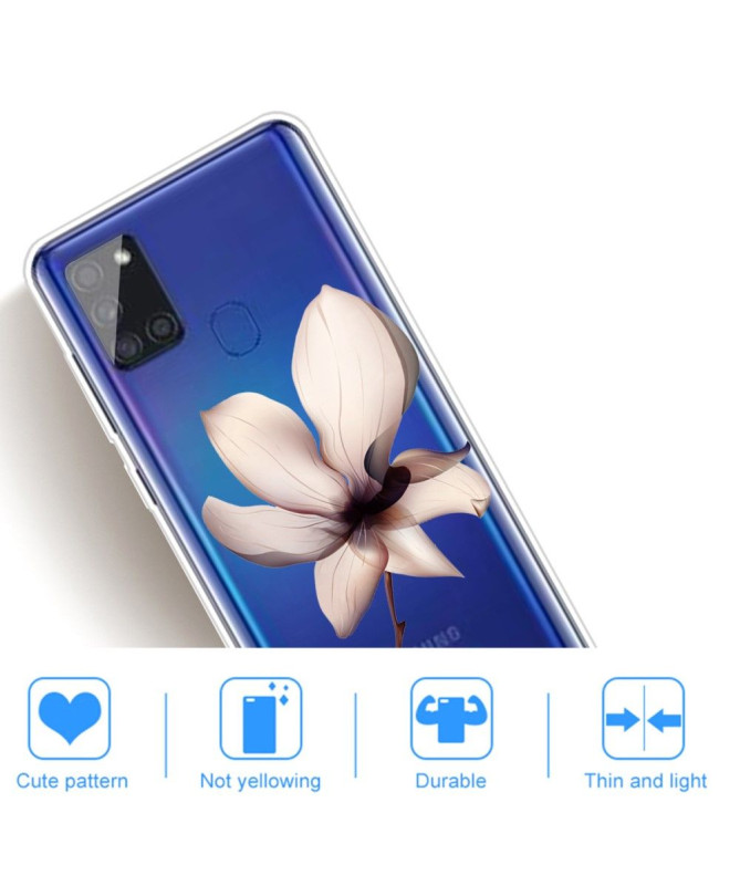 Coque Samsung Galaxy A21s fleur sauvage