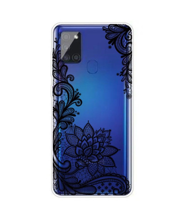 Coque Samsung Galaxy A21s fleur dentelle