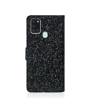 Housse Samsung Galaxy A21s Glitter Porte Cartes