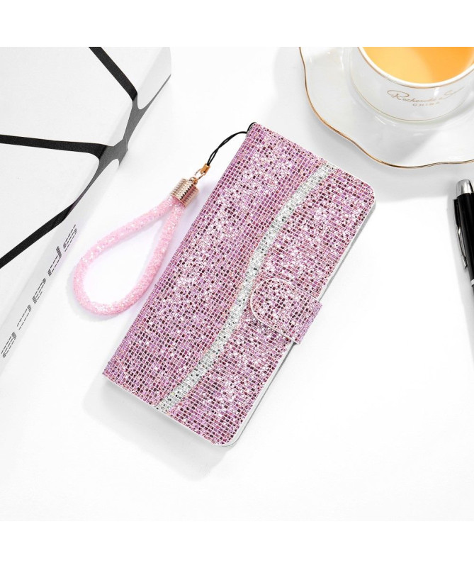 Housse Samsung Galaxy A21s Glitter Porte Cartes