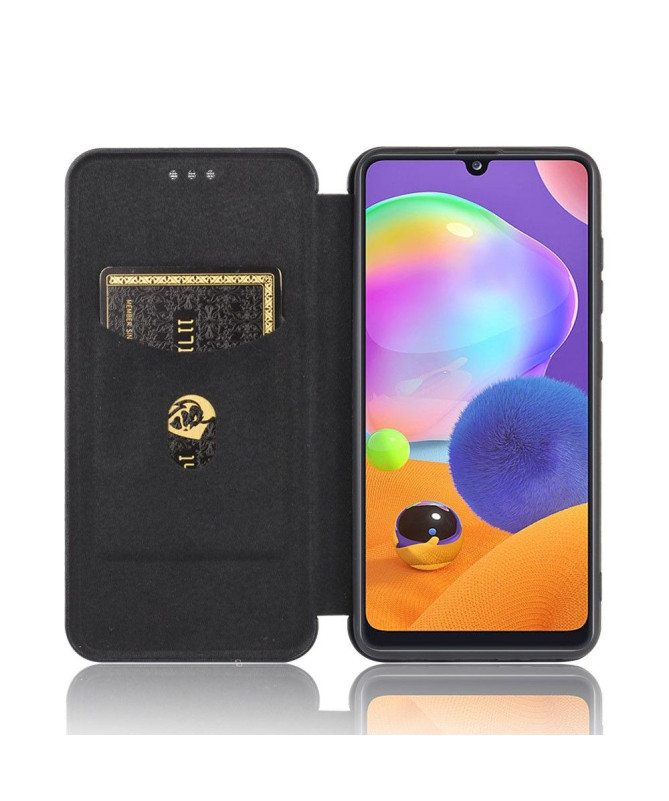 Housse Samsung Galaxy A31 Effet Fibre de Carbone