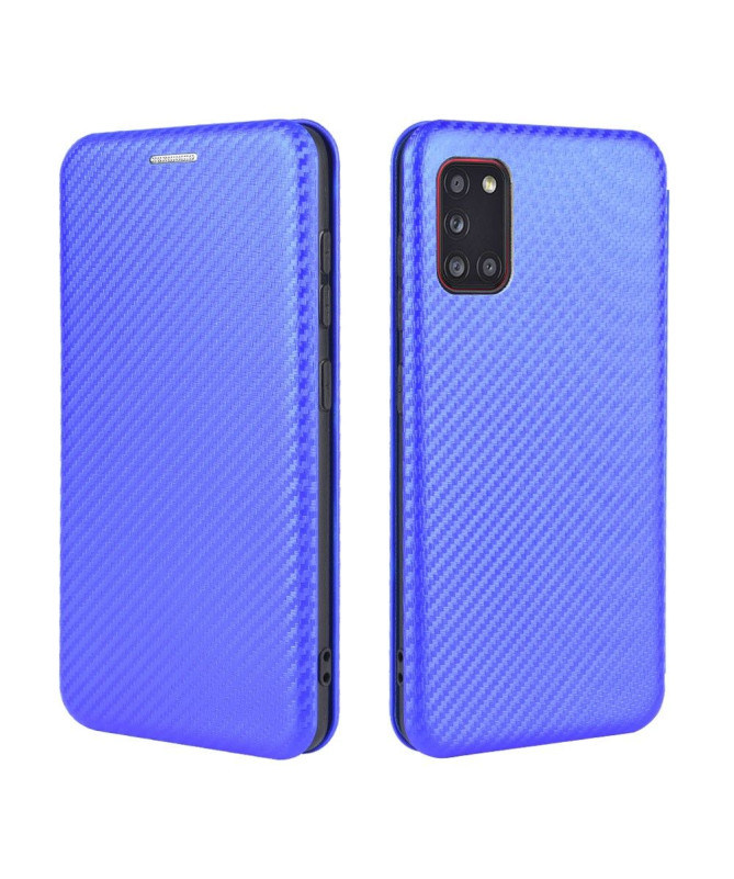 Housse Samsung Galaxy A31 Effet Fibre de Carbone