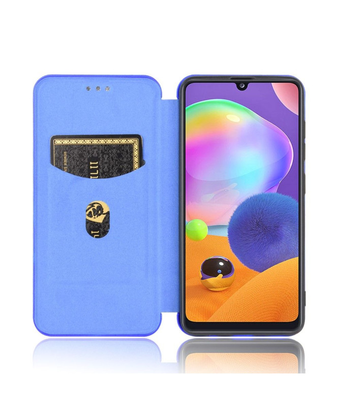 Housse Samsung Galaxy A31 Effet Fibre de Carbone