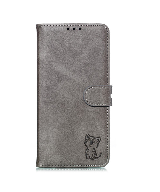 Housse Samsung Galaxy A21s Chaton effet cuir