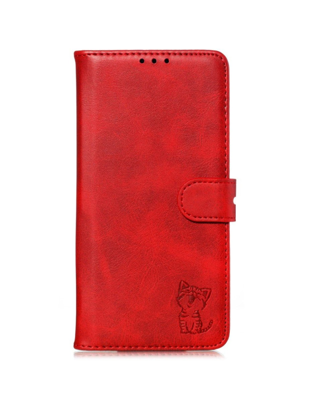 Housse Samsung Galaxy A21s Chaton effet cuir