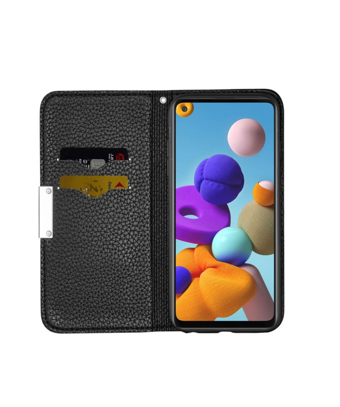 Flip cover Samsung Galaxy A21s simili cuir grainé