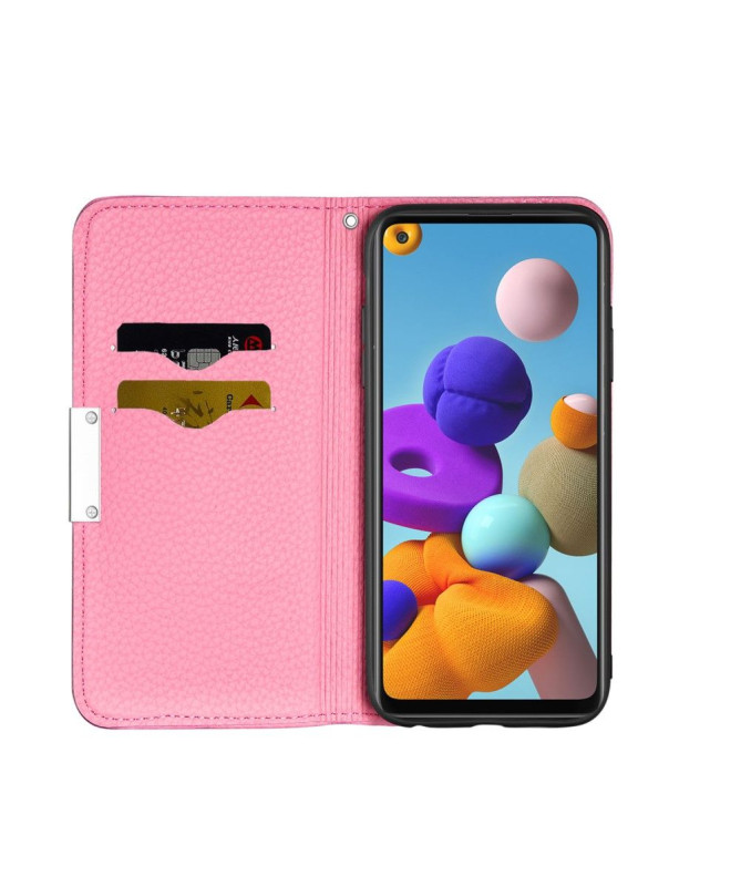 Flip cover Samsung Galaxy A21s simili cuir grainé