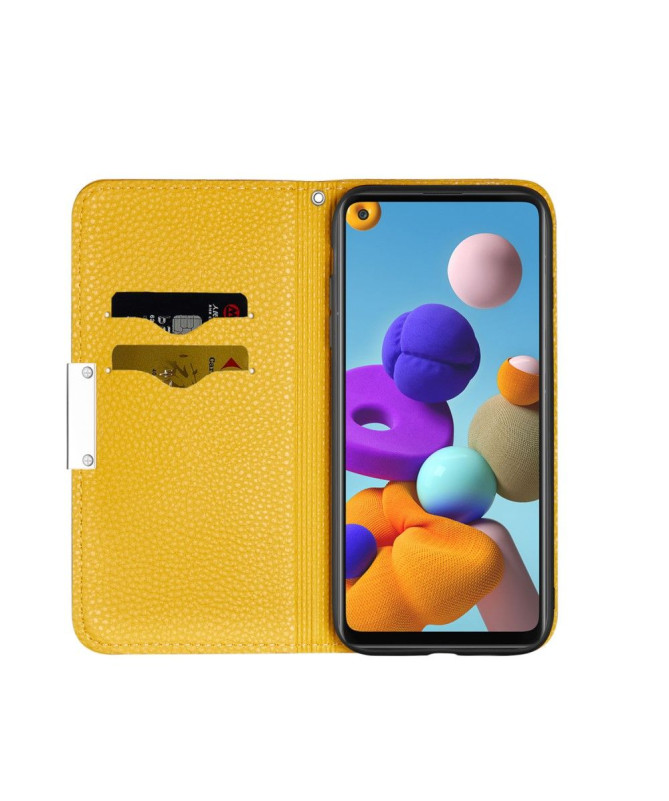 Flip cover Samsung Galaxy A21s simili cuir grainé