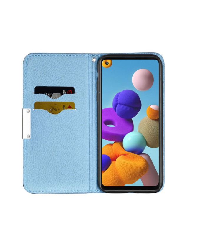 Flip cover Samsung Galaxy A21s simili cuir grainé