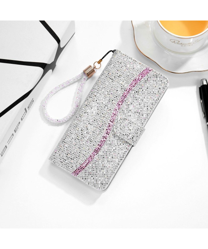 Housse Samsung Galaxy A51 Glitter Porte Cartes