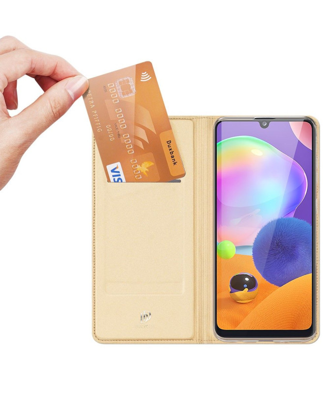 Étui folio Samsung Galaxy A31 effet satiné