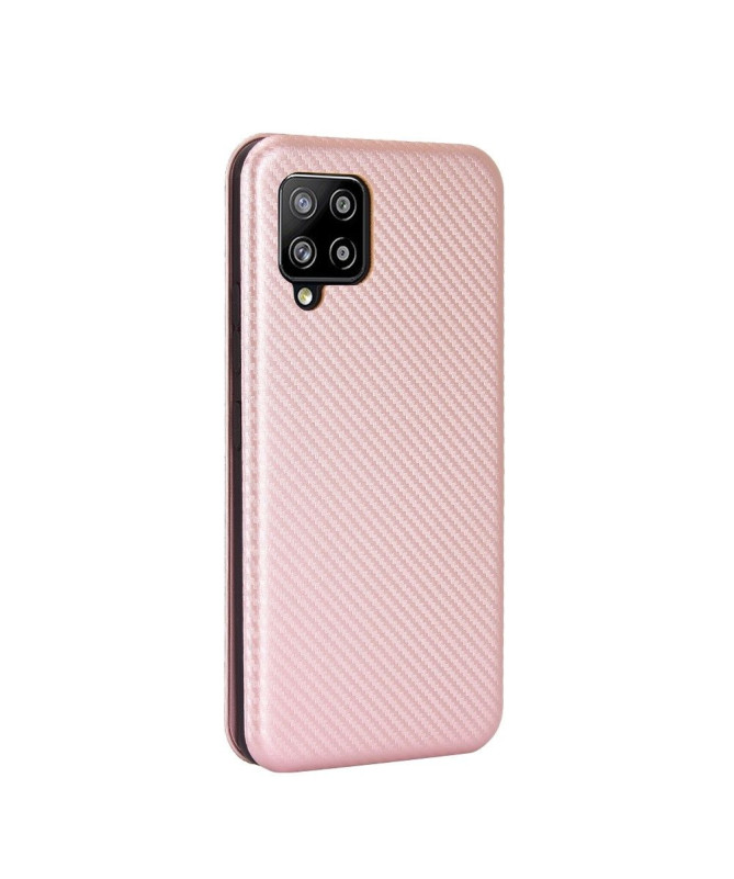 Housse Samsung Galaxy A42 5G simili cuir style fibre de carbone