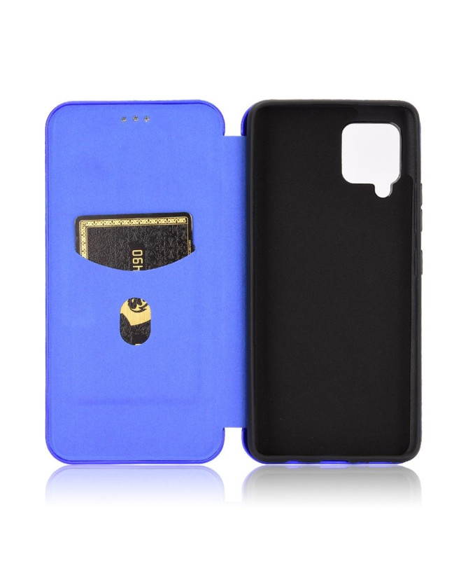 Housse Samsung Galaxy A42 5G simili cuir style fibre de carbone