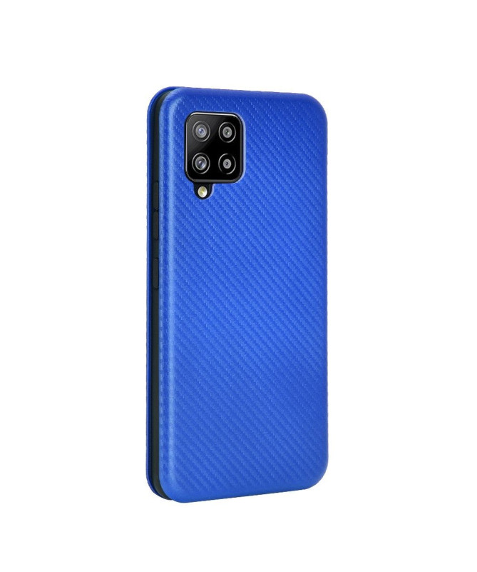 Housse Samsung Galaxy A42 5G simili cuir style fibre de carbone