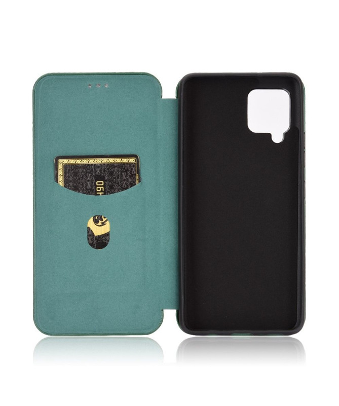 Housse Samsung Galaxy A42 5G simili cuir style fibre de carbone