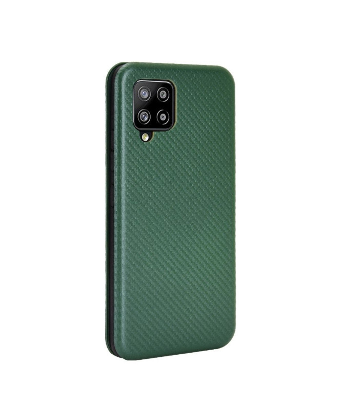 Housse Samsung Galaxy A42 5G simili cuir style fibre de carbone