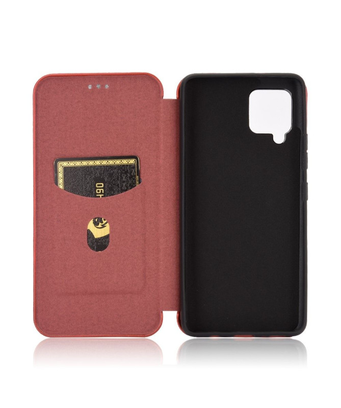 Housse Samsung Galaxy A42 5G simili cuir style fibre de carbone