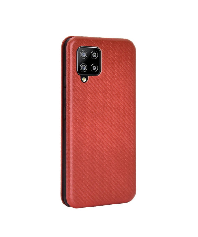 Housse Samsung Galaxy A42 5G simili cuir style fibre de carbone