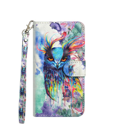 Housse Samsung Galaxy A42 5G hibou aquarelle