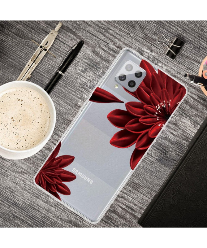 Coque Samsung Galaxy A42 5G Red Flower