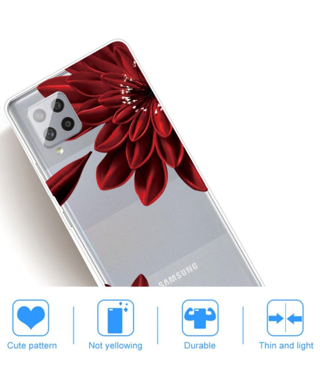 Coque Samsung Galaxy A42 5G Red Flower