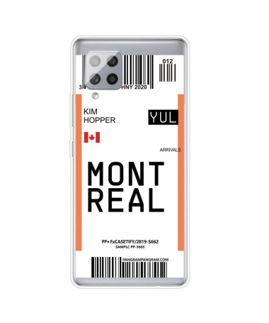 Coque Samsung Galaxy A42 5G Boarding Pass 04 MONTREAL