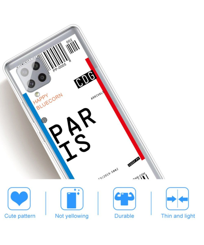 Coque Samsung Galaxy A42 5G Boarding Pass 02 PARIS