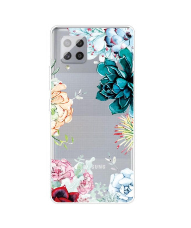 Coque Samsung Galaxy A42 5G variété de fleurs