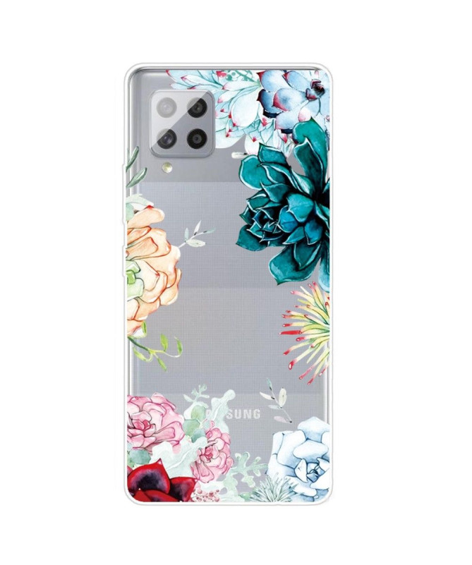 Coque Samsung Galaxy A42 5G variété de fleurs