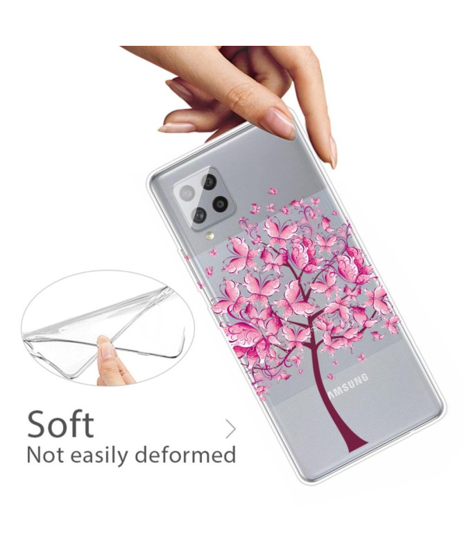 Coque Samsung Galaxy A42 5G arbre à papillons