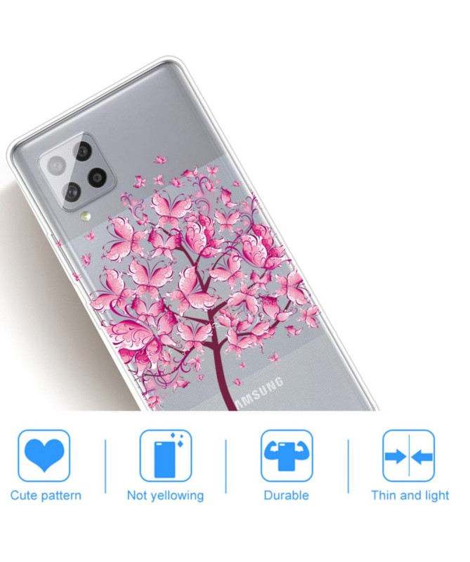 Coque Samsung Galaxy A42 5G arbre à papillons