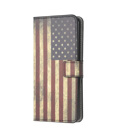 Housse Samsung Galaxy A42 5G drapeau américain vintage