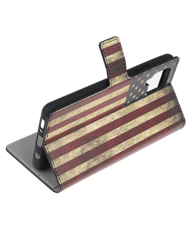 Housse Samsung Galaxy A42 5G drapeau américain vintage