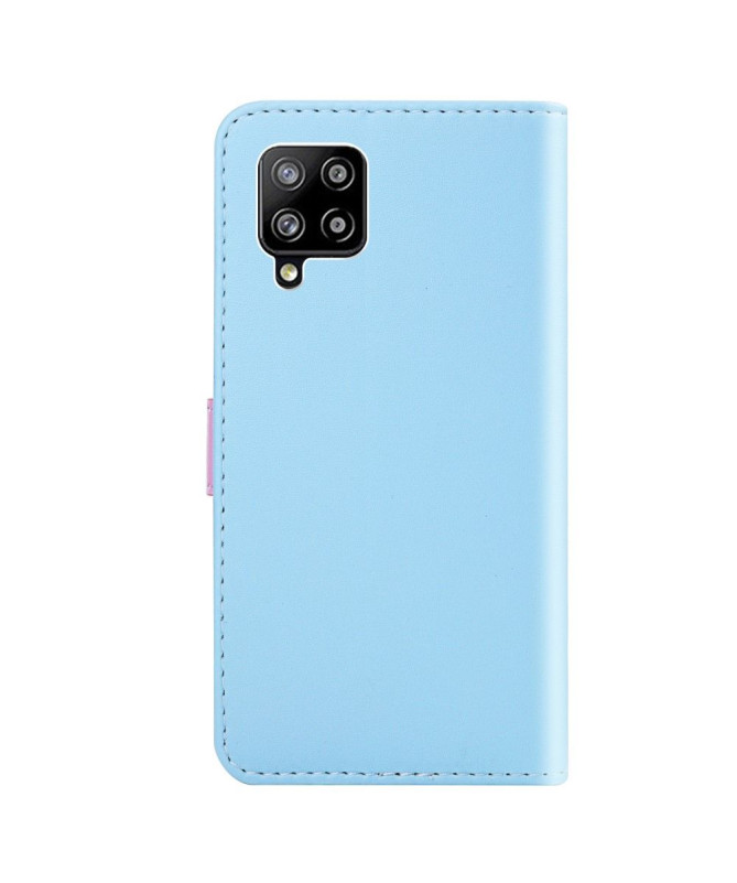 Housse Samsung Galaxy A42 5G Simili Cuir Tricolore Coutures