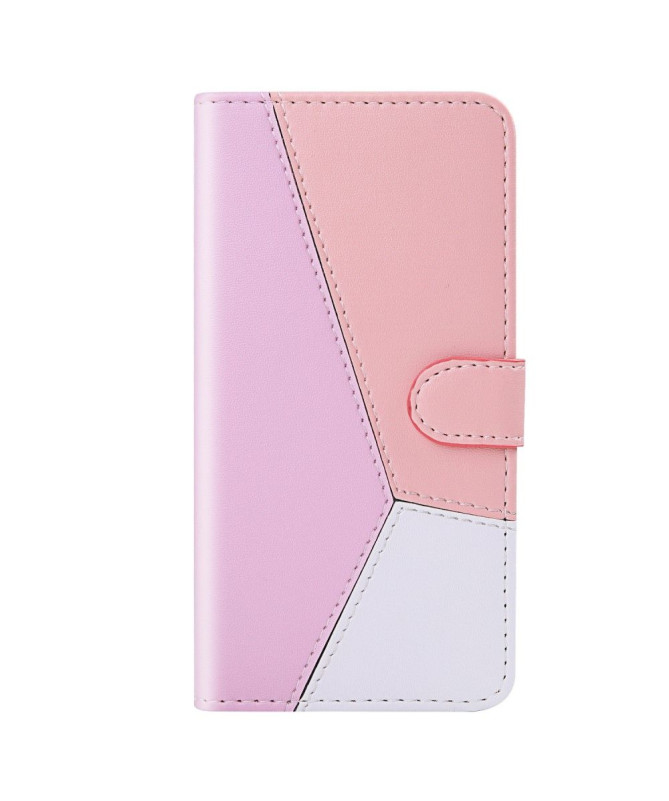 Housse Samsung Galaxy A42 5G Simili Cuir Tricolore Coutures