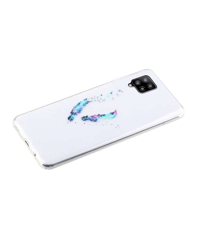 Coque Samsung Galaxy A12 / M12 plumes et oiseaux