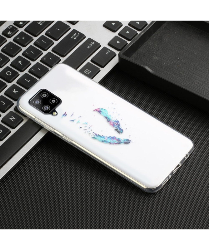 Coque Samsung Galaxy A12 / M12 plumes et oiseaux