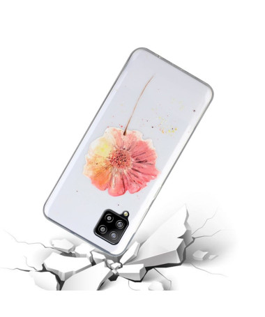 Coque Samsung Galaxy A12 / M12 fleur aquarelle