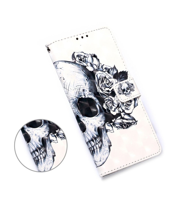 Housse Samsung Galaxy A32 5G Skull Flowers