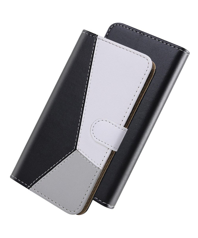 Housse Samsung Galaxy A12 / M12 Tricolore Coutures