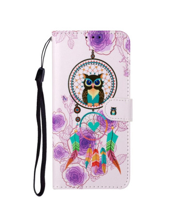 Housse Samsung Galaxy A12 hibou et attrape rêves colorés