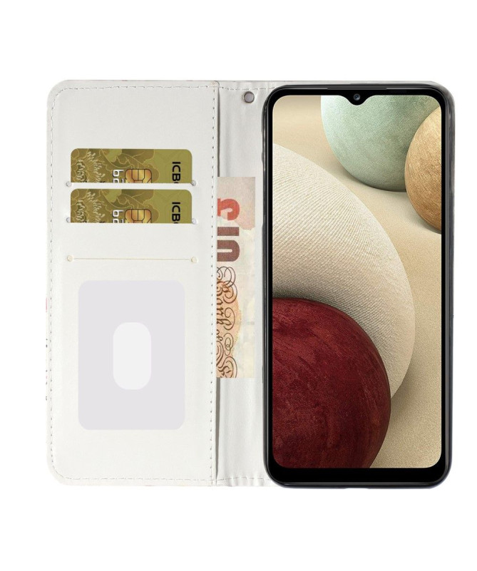 Housse Samsung Galaxy A12 hibou et attrape rêves colorés