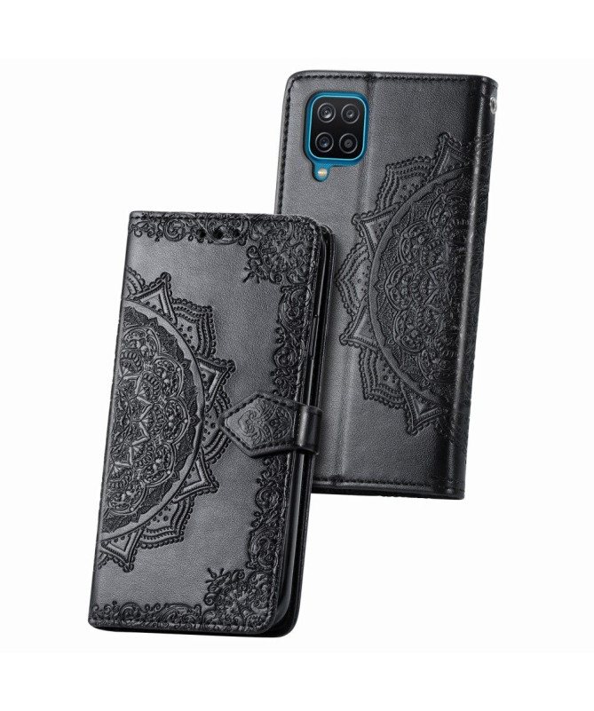 Housse Samsung Galaxy A12 Mandala Relief