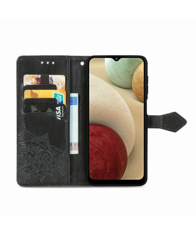 Housse Samsung Galaxy A12 Mandala Relief