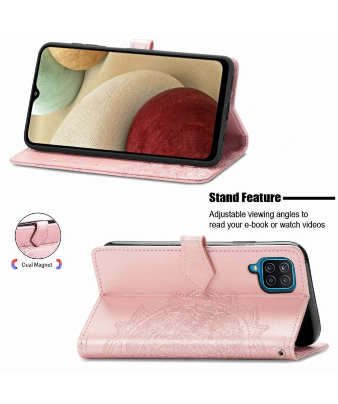 Housse Samsung Galaxy A12 Mandala Relief