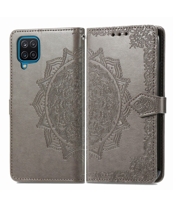 Housse Samsung Galaxy A12 Mandala Relief