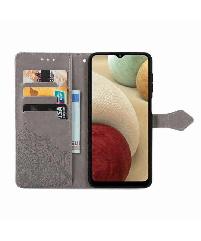 Housse Samsung Galaxy A12 Mandala Relief