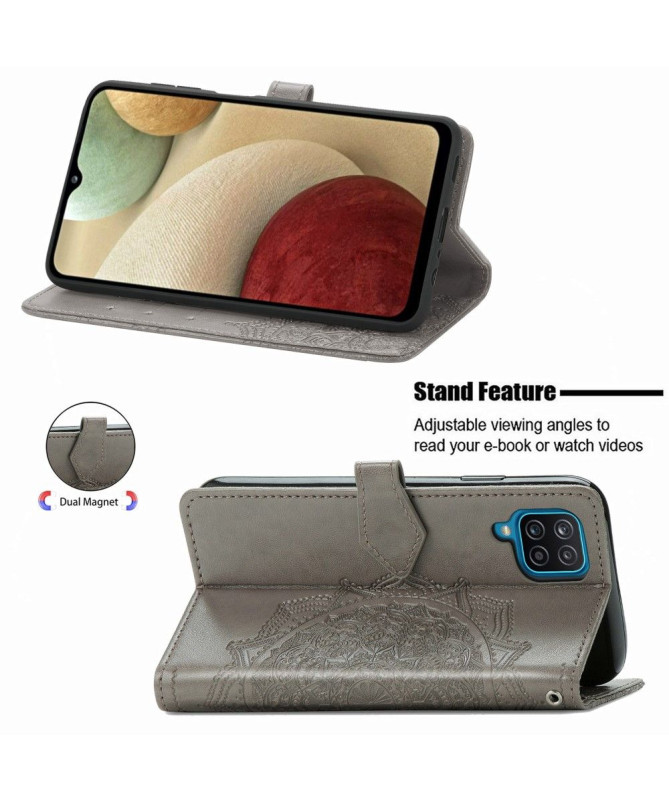 Housse Samsung Galaxy A12 Mandala Relief