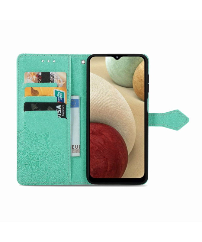 Housse Samsung Galaxy A12 Mandala Relief
